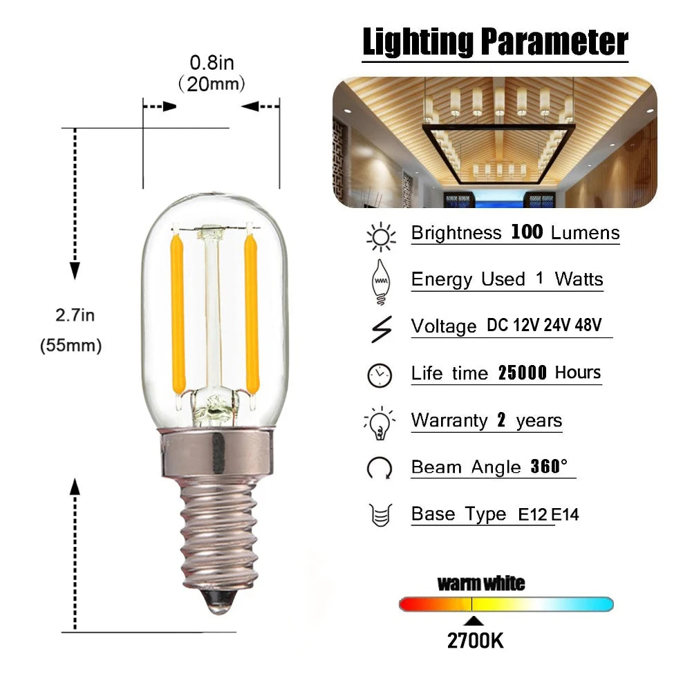E27 LED Light Bulb 12V 24V - Daylight White for RV & Home