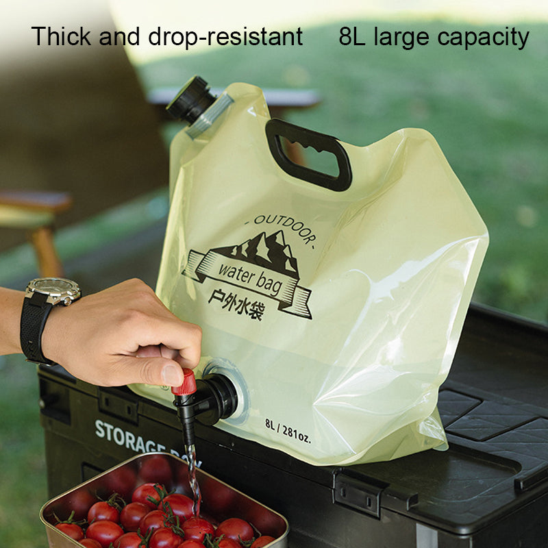 Collapsible Water Bag 7.5L/8L with Faucet - Camping Essential