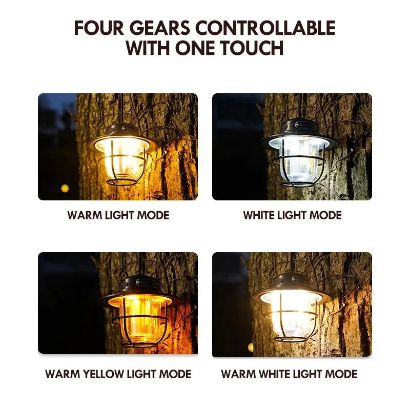 Portable LED Lantern: Retro Style, Waterproof & Eco-Friendly