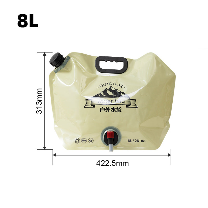 Collapsible Water Bag 7.5L/8L with Faucet - Camping Essential
