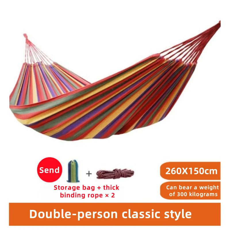 Outdoor Camping Hammock - Double Thick & Portable