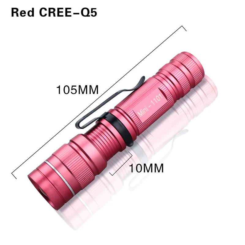 Mini Q5 LED Flashlight: Zoom, Waterproof, 3 Modes