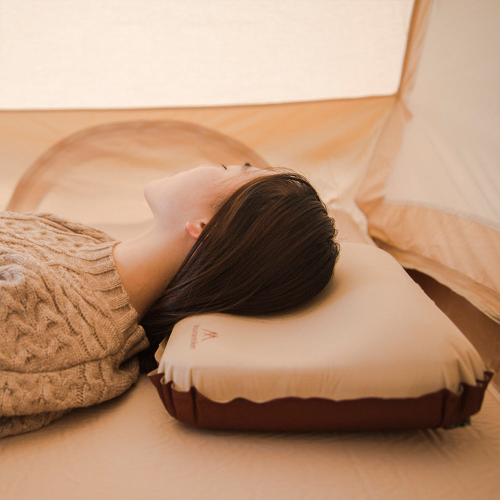 Camping Air Pillow: Ergonomic Self-Inflating Travel Comfort