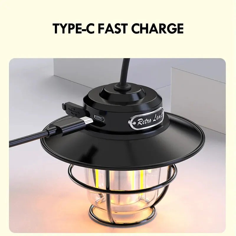 Portable LED Lantern: Retro Style, Waterproof & Eco-Friendly