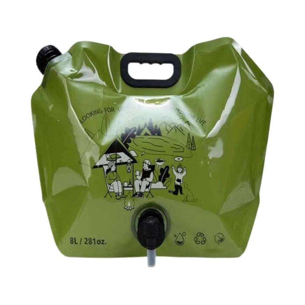 8L Outdoor Water Storage Bag Portable Foldable Drinking Water Pouch for Camping Hiking Sports Large Capacity Soft Flask with Tap