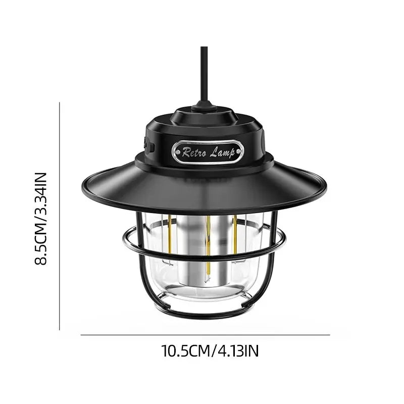Portable LED Lantern: Retro Style, Waterproof & Eco-Friendly