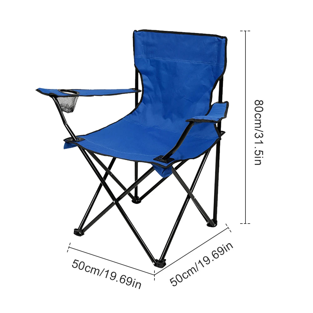 Outdoor Foldable Camping Chair with Bottle Holder