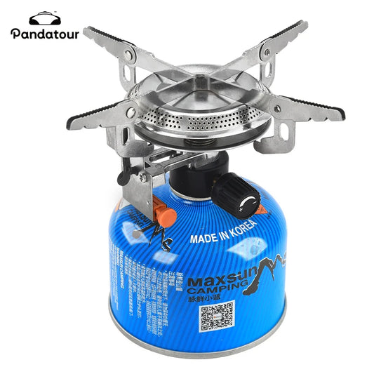 Pandatour Windproof Camping Gas Stove Foldable Backpack Electronic Stove Head Outdoor Cooking Picnic