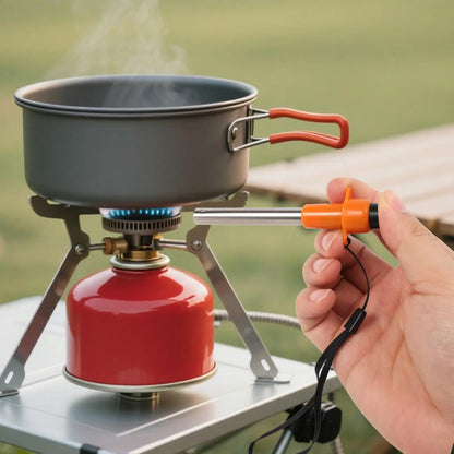 Pandatour 1PC Outdoor Camping Mini Electric Lighter Kitchen Household Stove Lgniter Stainless BBQ Piezo One Click Ignition