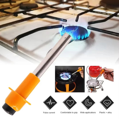 Pandatour 1PC Outdoor Camping Mini Electric Lighter Kitchen Household Stove Lgniter Stainless BBQ Piezo One Click Ignition