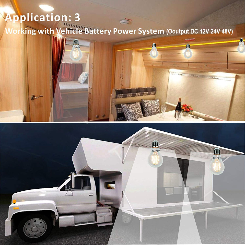 E27 LED Light Bulb 12V 24V - Daylight White for RV & Home