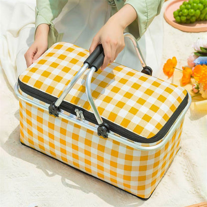 Picnic Basket: Thermal Insulated Picnic Bag - Large Waterproof Cooler Box