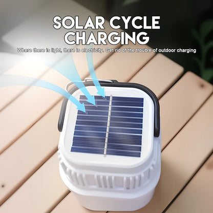 Solar LED Camping Light - Rechargeable Lantern & Flashlight