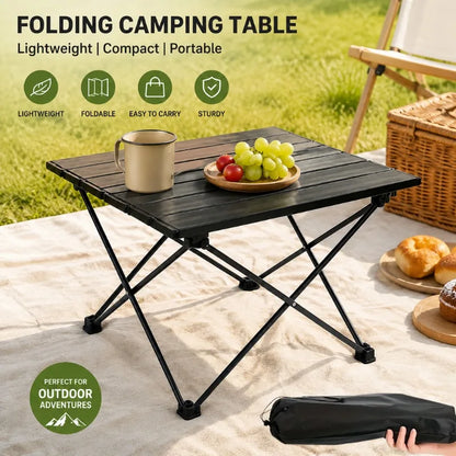 Portable Folding Camping Egg Roll Table Lightweight Collapsible For Outdoor Picnic Beach Travel Backyard Fishing Hiking Barbecue