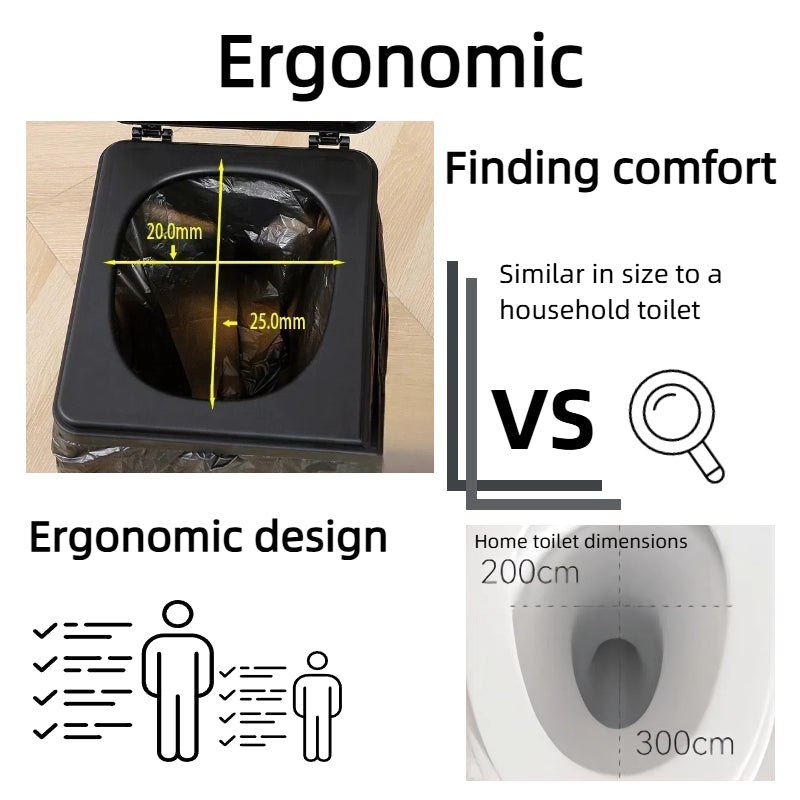Folding Portable Toilet - Camping & Travel Seat with Bag