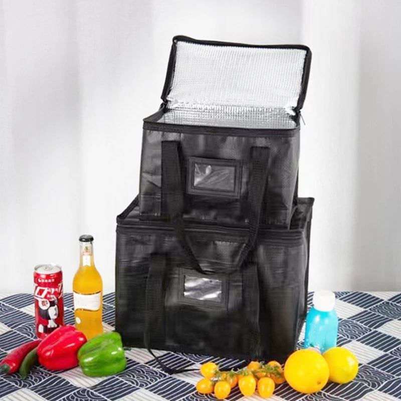 16L Insulated Thermal Cooler Bag Insulation To Keep Cold Large Capacity Portable Lunch Bag Zip Picnic Camping Tin Foil Food Bag