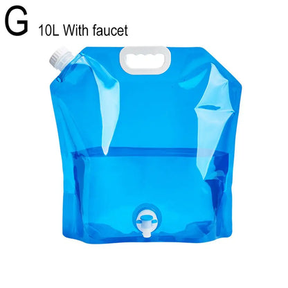 5L Portable Camping Water Bag Foldable Drinking Water Bucket Large Capacity Water Container For Outdoor Travel Lightweight