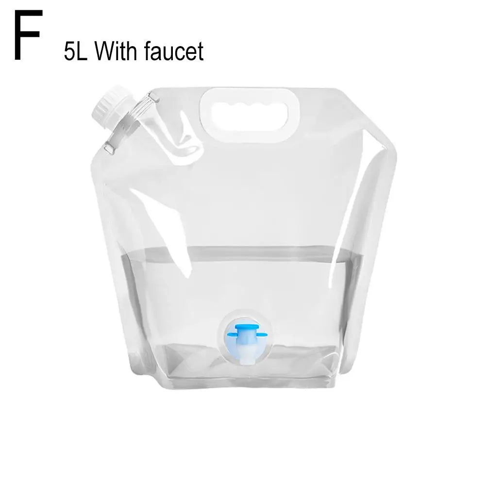 5L Portable Camping Water Bag Foldable Drinking Water Bucket Large Capacity Water Container For Outdoor Travel Lightweight