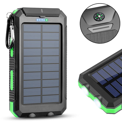 Solar Power Bank 10000mAh Waterproof Fast Charge USB