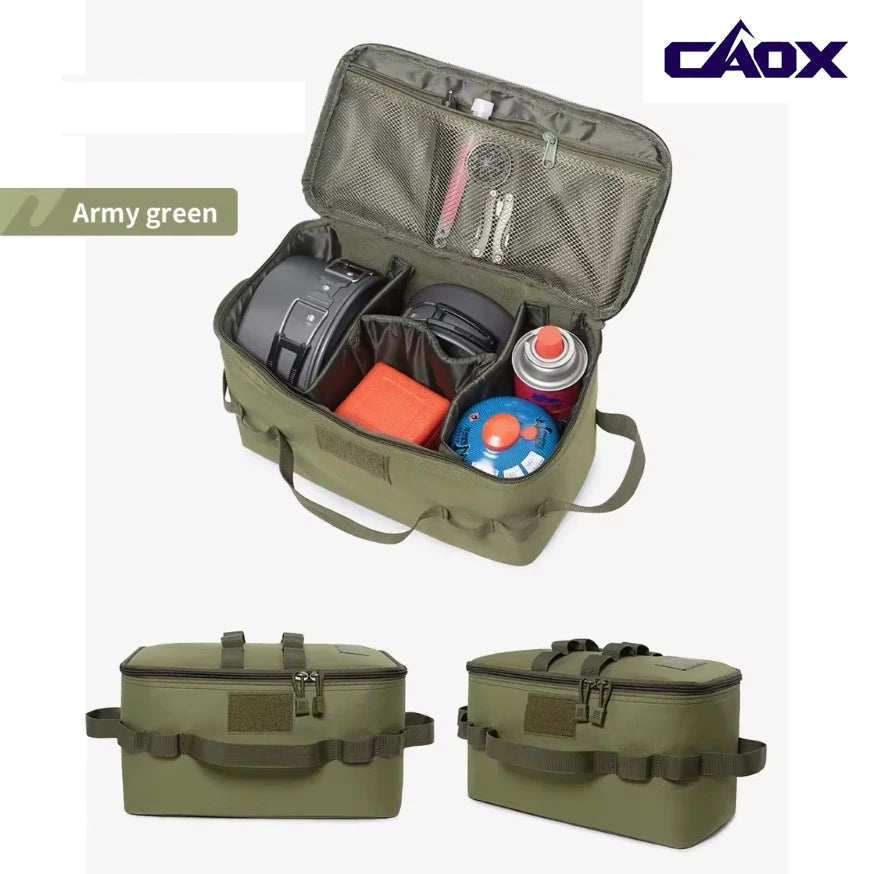 CAOX Outdoor Camping Picnic Bag Camping Supplies Tactical Gear Tent Camping Accessories Large Capacity Travel Bag Picnic Bag
