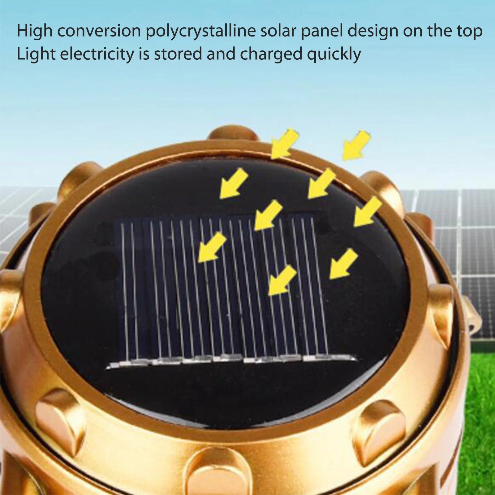 Solar LED Camping Lamp: Portable, Waterproof, Multifunctional