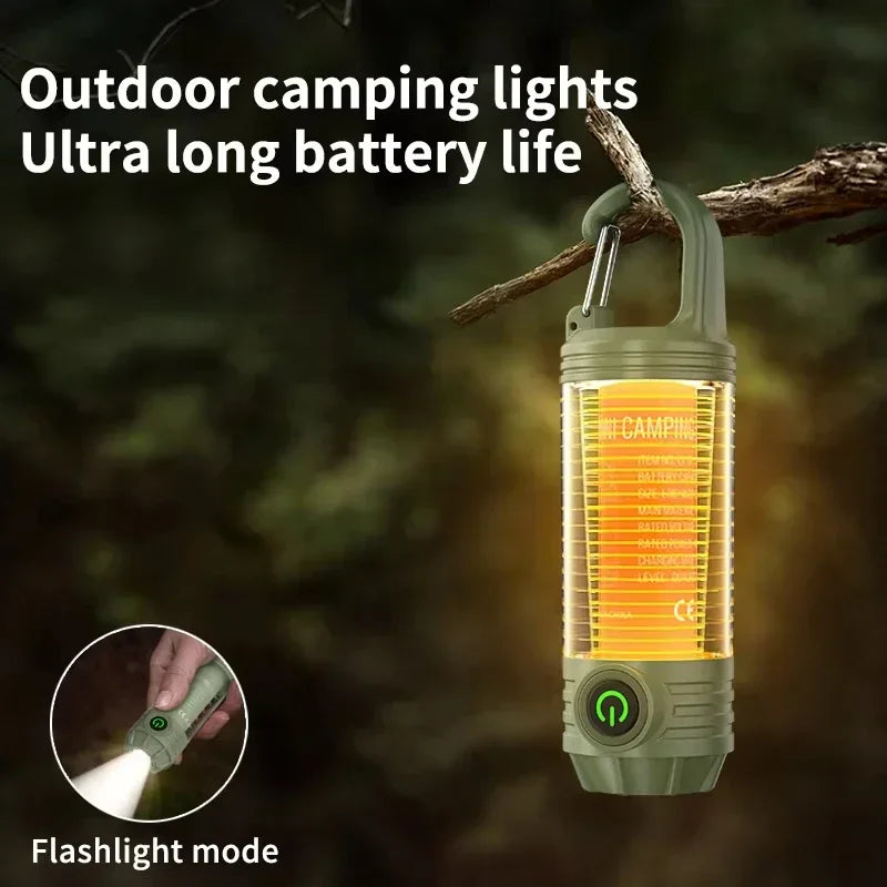 Outdoor Camping Lights Rechargeable Flashlights Multi Functional Outdoor LED Portable Night Lights Waterproof Travel Tent Light
