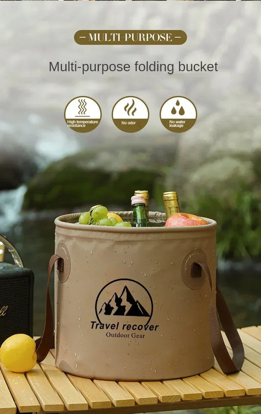 5L Car Folding Bucket Waterproof Foldable Sink Portable Travel Foldable Basin Camping Hiking Fishing Storage Bucket