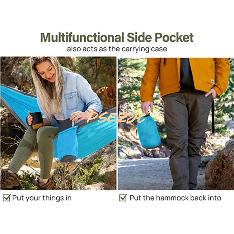 Outdoor Camping Hammock: Portable Parachute for 1-2 People