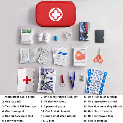 First Aid Kit Outdoor Car Travel Emergency Supplies