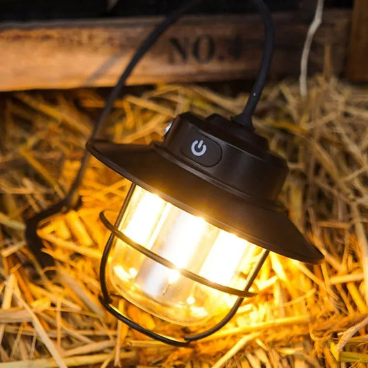 Portable LED Lantern: Retro Style, Waterproof & Eco-Friendly