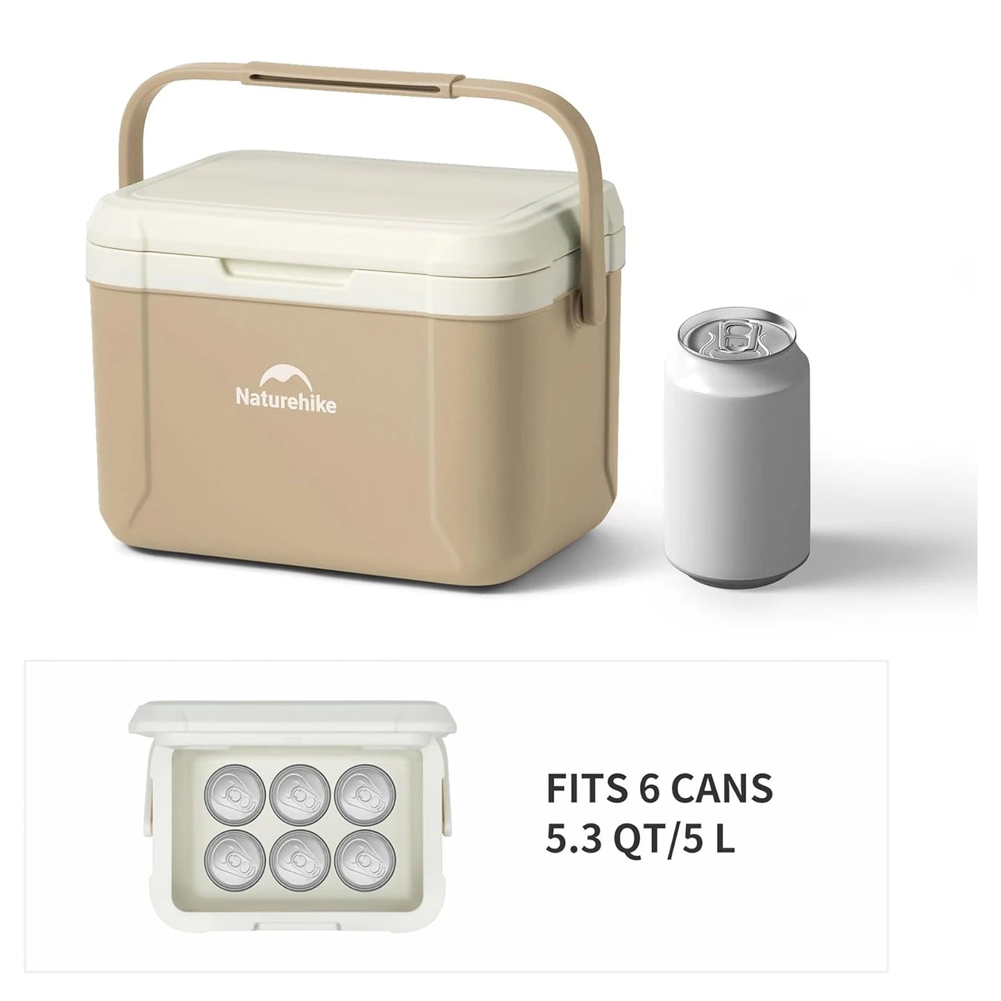 Naturehike 5L Cooler Box Portable Camping Refrigerator Incubator Car Ice Bucket Heat Preservation BBQ Equipment Storage Box