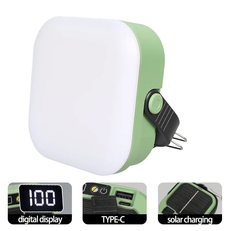 Camping Lantern - Solar LED 1000LM Rechargeable Power Bank