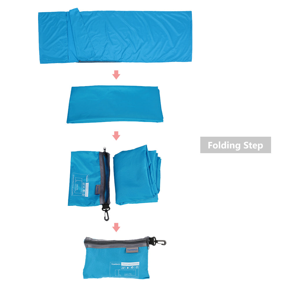 Portable Sleeping Bag Liner with Pillowcase - TOMSHOO 70x210CM