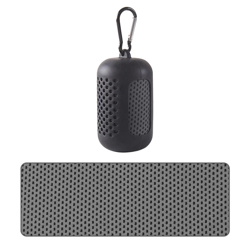 Cooling Quick Dry Towel: Silicone Wrapped for Sports & Beach