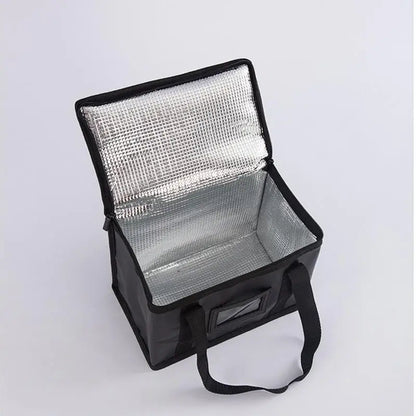 16L Insulated Thermal Cooler Bag Insulation To Keep Cold Large Capacity Portable Lunch Bag Zip Picnic Camping Tin Foil Food Bag