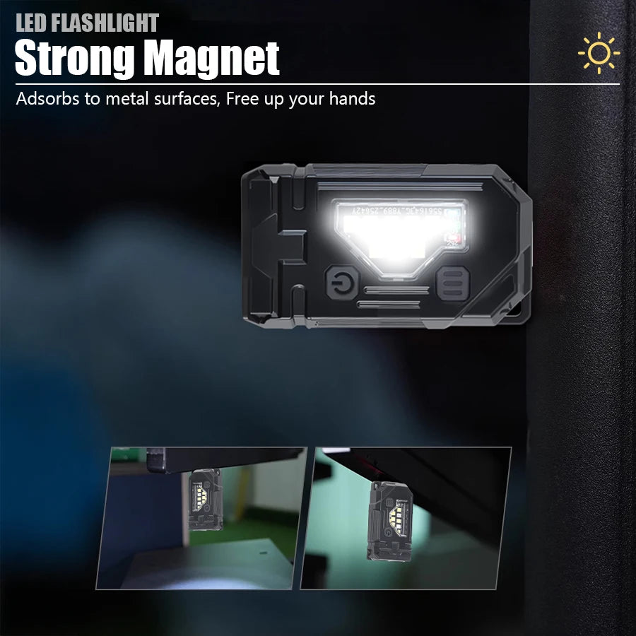 Mini Keychain EDC Flashlight - Rechargeable Magnetic Torch