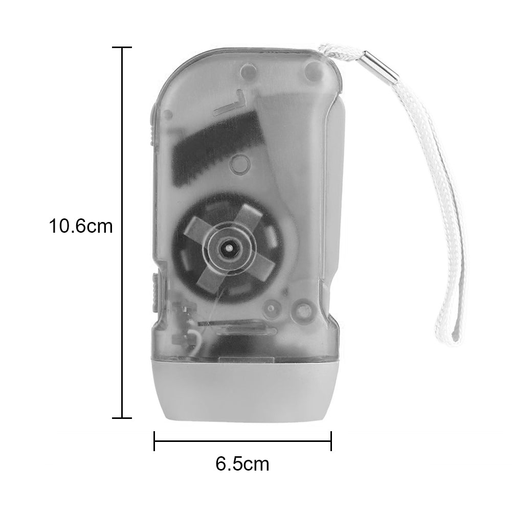 Hand Crank Flashlight: LED Dynamo Emergency Camping Torch