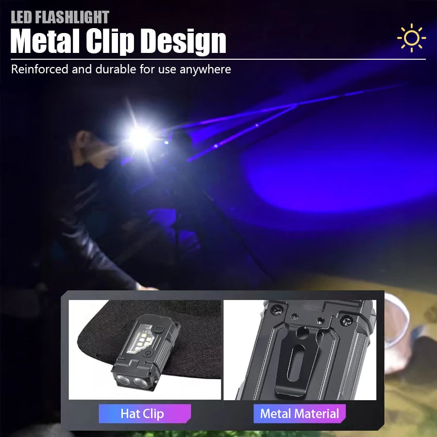 Mini Keychain EDC Flashlight - Rechargeable Magnetic Torch