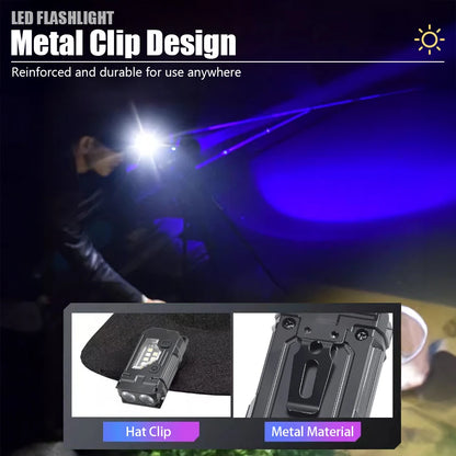 Mini Keychain EDC Flashlight - Rechargeable Magnetic Torch