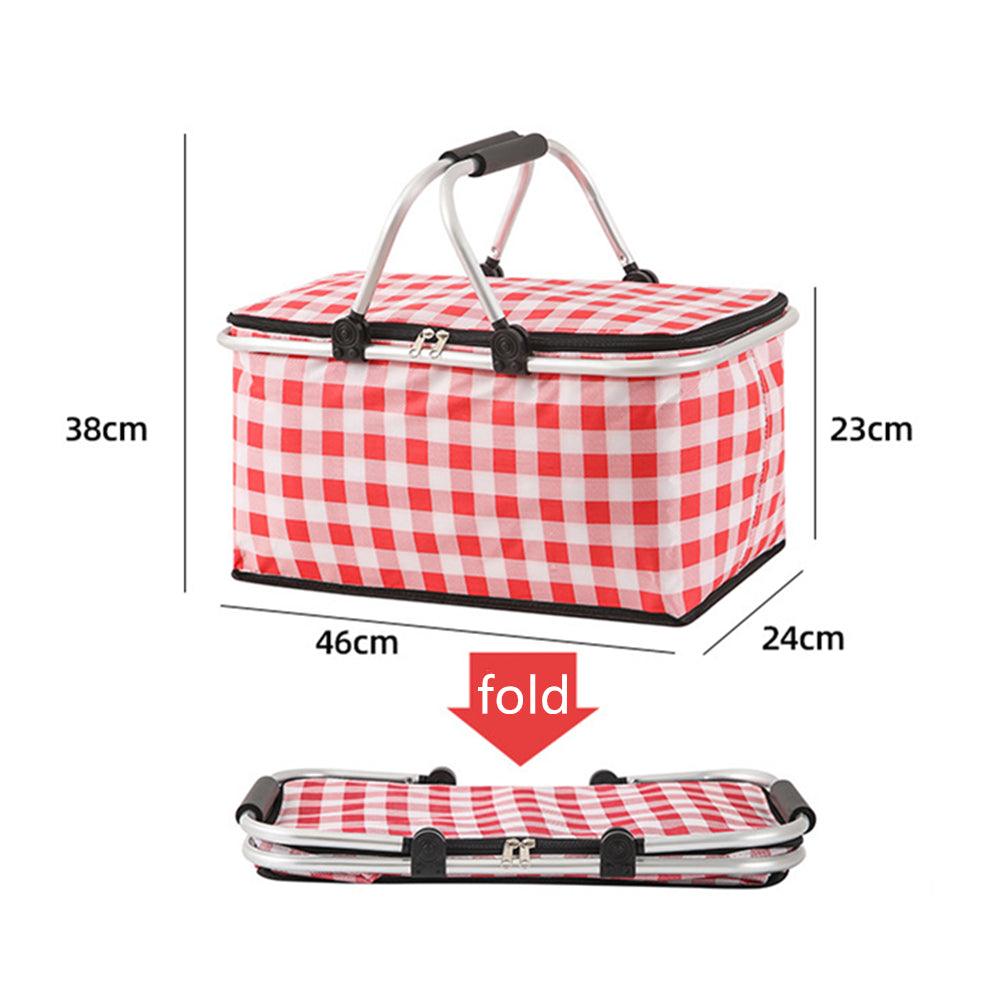 Picnic Basket: Thermal Insulated Picnic Bag - Large Waterproof Cooler Box