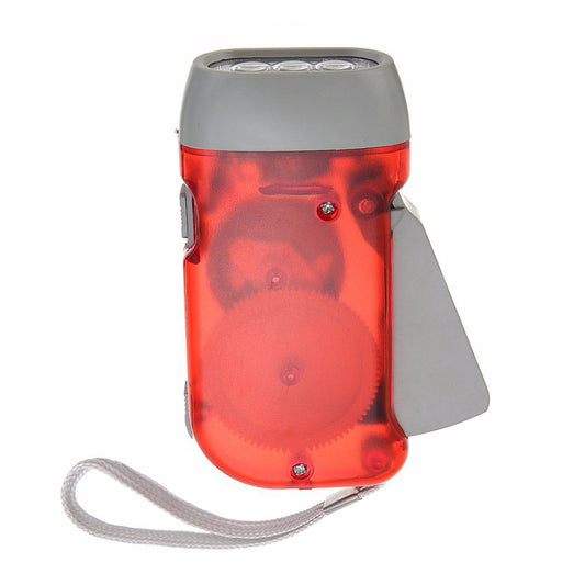 Hand Crank Flashlight: LED Dynamo Emergency Camping Torch