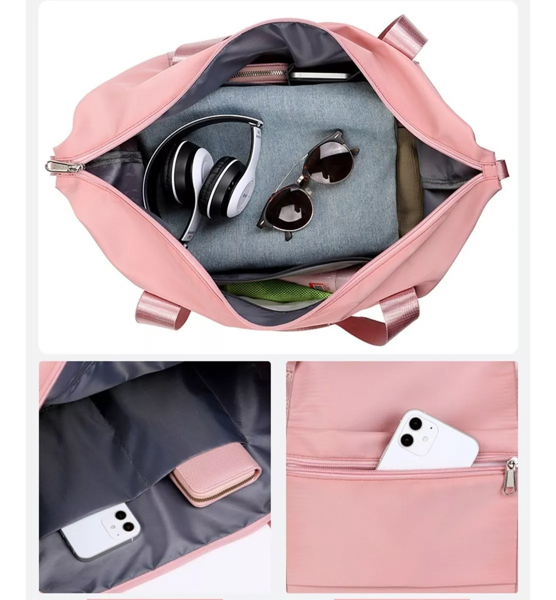 Travel Bag: Wet/Dry Pockets, Large Capacity