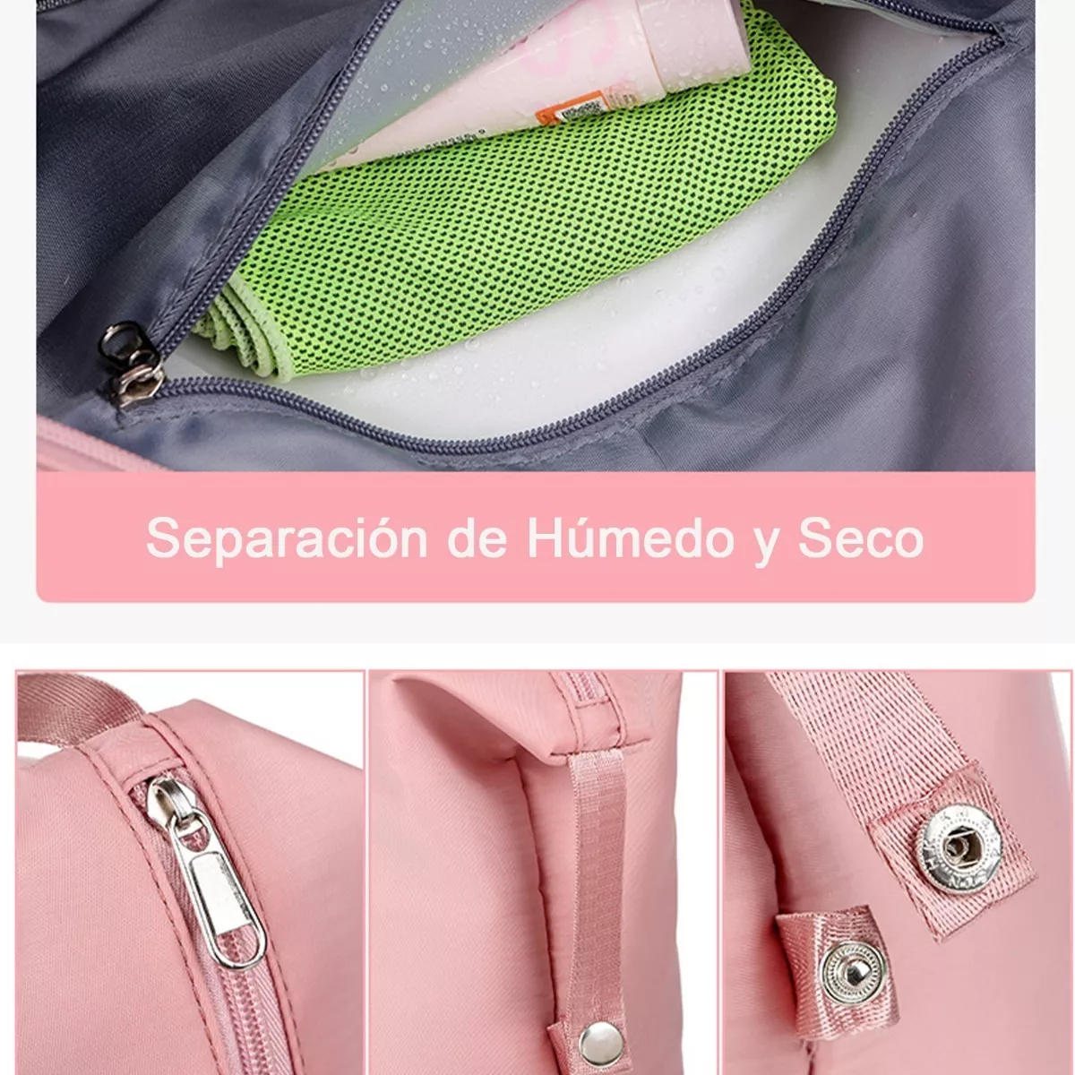 Travel Bag: Wet/Dry Pockets, Large Capacity