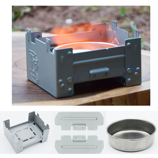 Camping Stove: Alcohol Solid Fuel - Portable BBQ & Camping Essential
