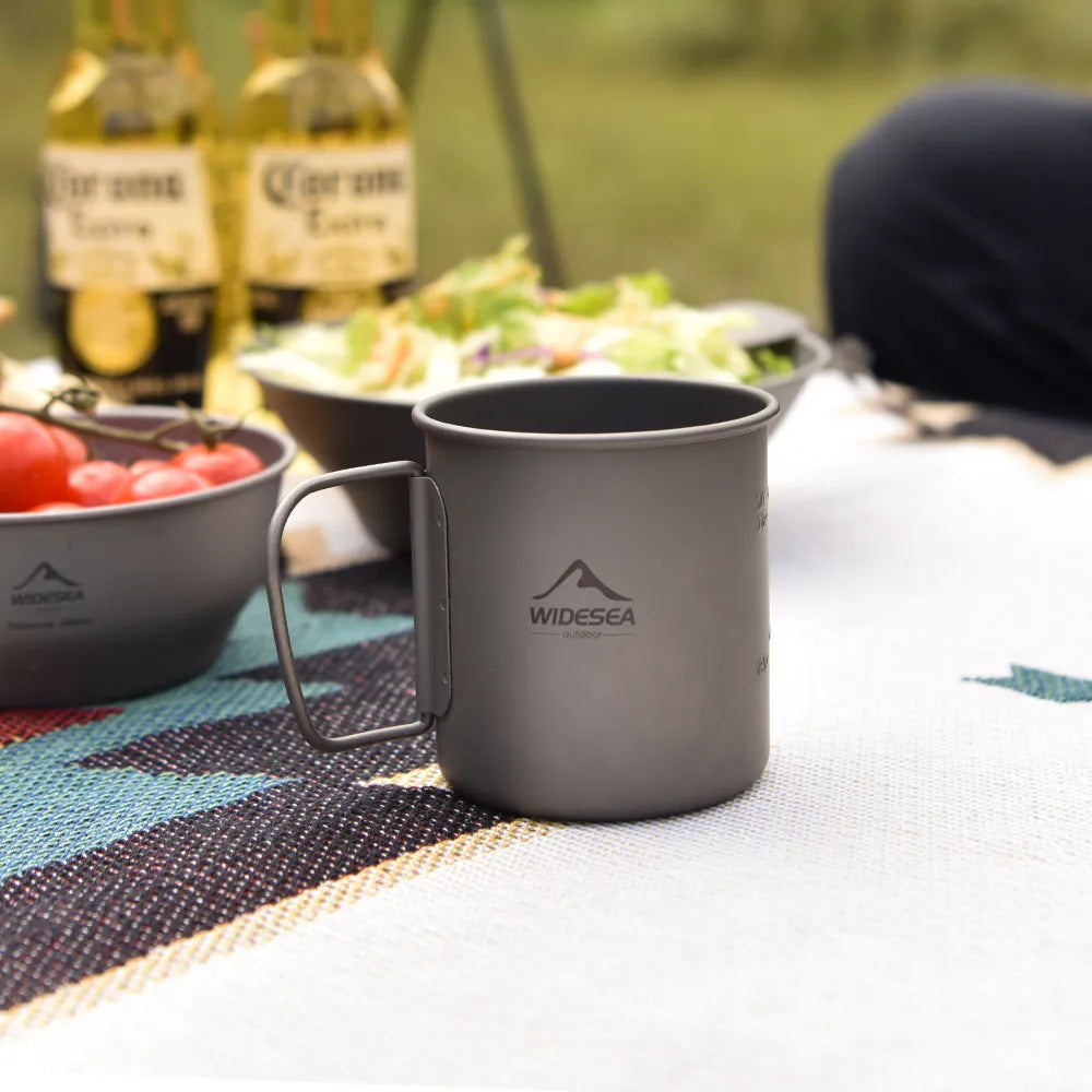 Titanium Camping Mug - Widesea Outdoor Cookware Set