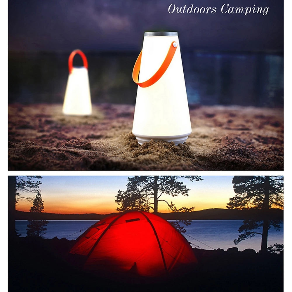 Portable Lantern LED Camping Lamp USB Rechargeable Waterproof for Emergency Home Power Hanging Tent Lantern Path Light