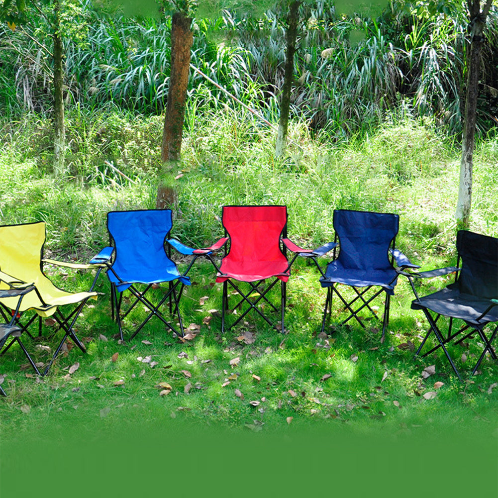 Outdoor Foldable Camping Chair with Bottle Holder