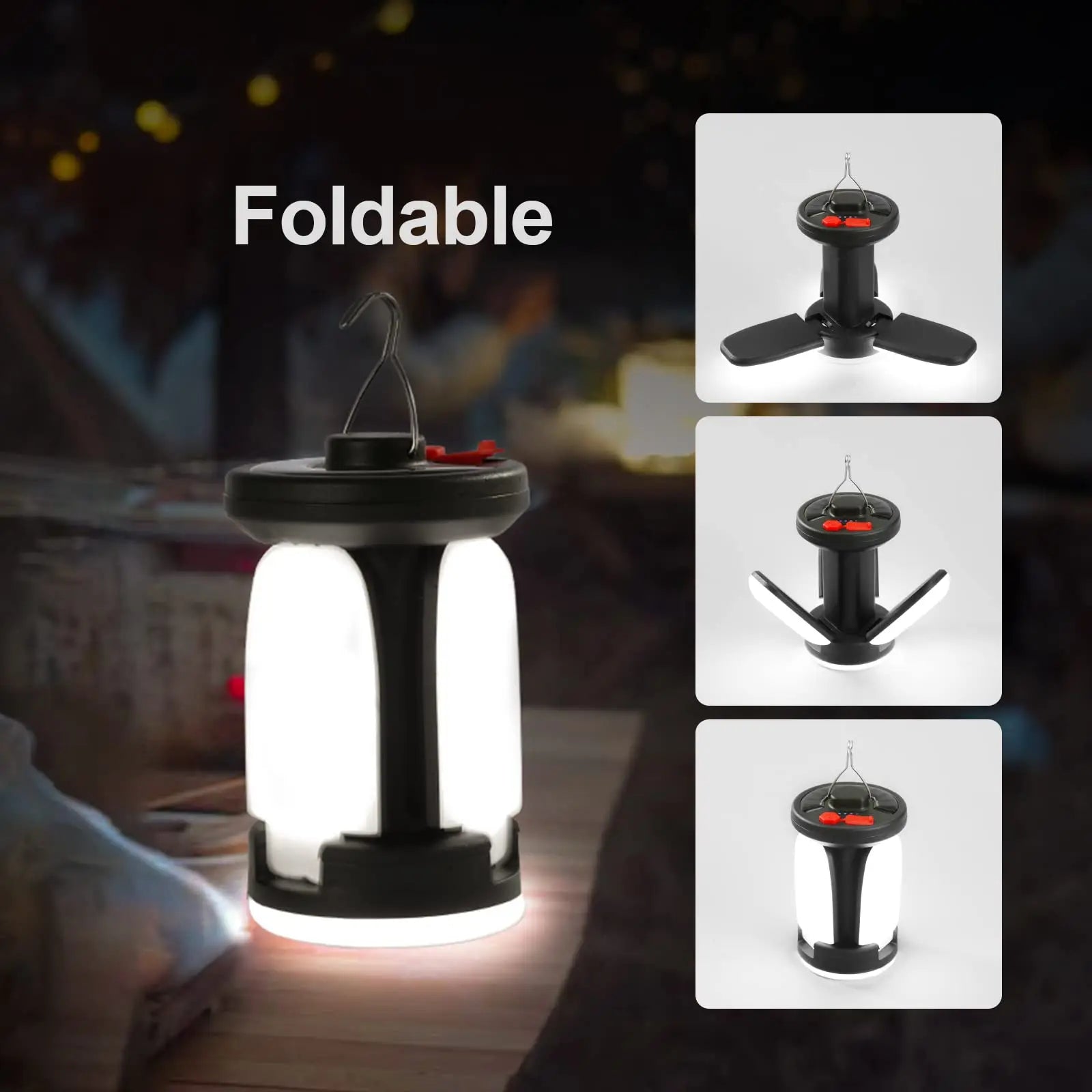 Camping Lantern - Solar LED 1000LM Rechargeable Power Bank