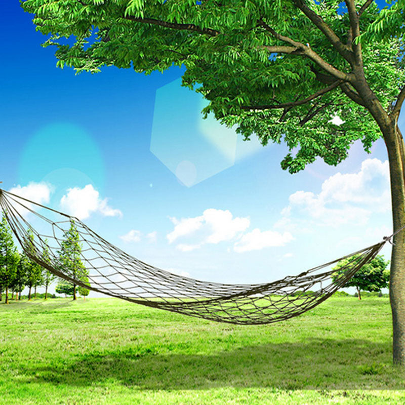 Outdoor Camping Hammock: Portable Mesh Swing with Tree Straps