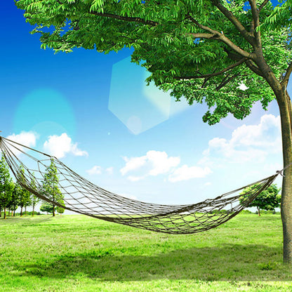 Outdoor Camping Hammock: Portable Mesh Swing with Tree Straps